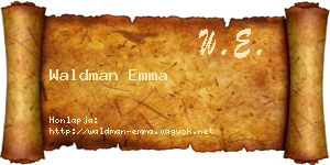 Waldman Emma névjegykártya